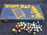 1932 KODY-KAT PAINT SET & BAG OF MARGLES