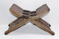 Mayan / Aztec Wood Carved Folding Seat