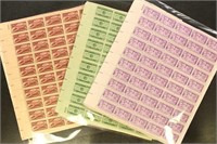 US Stamps Sheets 3 cent issues x63 mostly differen