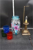 Glass Drink Dispenser, Lamp & More