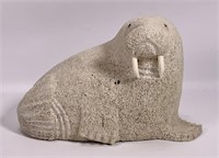 Walrus sculpture by Lewis IYAKITAN - 6.5"x 9" long