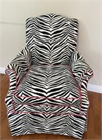 Zebra Print Chair on Rollers