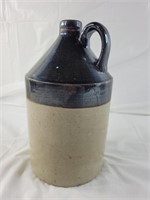 Two tone iridescent stoneware jug