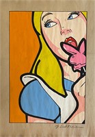 Roy Lichtenstein Mixed Media on Paper-Signed-COA