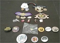 Box-Assorted Buttons, Pins, & Patches