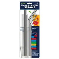 4th Utensil Reusable Bent Stainless Steel Straws w