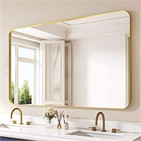 60x36 in. Gold Bathroom Vanity Mirror