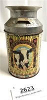 Another vintage collectible tin the dairy Can