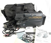 Vintage, VHS Hitachi shoulder cam recorder, with