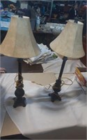 Two Vintage table lamps/Bedside lamp set
