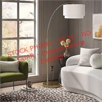 68"x41" Knurled Metal Arc Floor Lamp