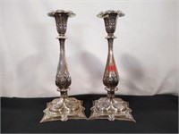 Antique Sterling silver candle sticks 1300 grams