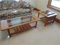 Coffee Table 16" X 55" X 22" & End Table 20" X