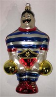 Glass Decorated Figural Christmas Ornament