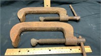 2 Large C Clamps