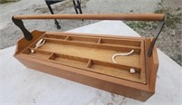 25" wood tote tray.
