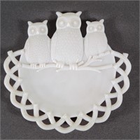 Westmoreland Glass Owl Plate