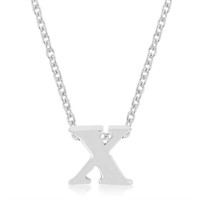 Minimalist Initial Small Letter X Necklace