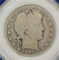 1907-D Barber 1/2 Dollar