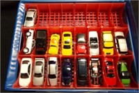 vintage collectors car case with 17 vehicles