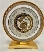 GMT World Time clock. Gold  Works great!