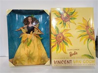 Sunflower Barbie Vincent Van Gogh inspired in box