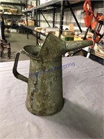 ONE QUART GALVANIZED OIL PITCHER