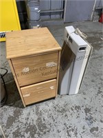 Air purifier tested and runs two drawer wood file