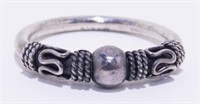 Sterling Silver 925 Tribal Ring Sz 6.5 1.8g