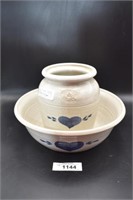 Hand Made Pottery Bowl & Jar