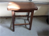 SADDLE STYLE WOOD STOOL