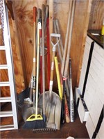 Lg qty of garden tools to include; several
