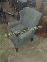 Nice grey reading chair & matchinh stool