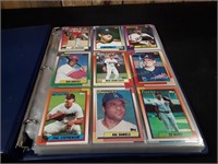 Notebook w/ 25 Sleeves of Baseball Trading Cards