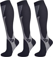 Blahhey 3 Pairs Compression Socks for Women & Men