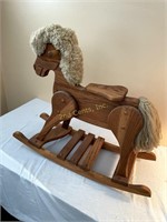Oak Wooden Rocking Horse.