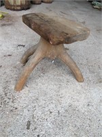 Folk art milking stool