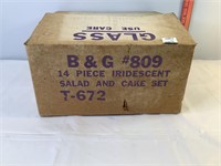 14pc Iridescent Salad & Cake Set