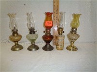5 Small Misc. Oil Lamps