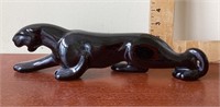 Ceramic black panther figure