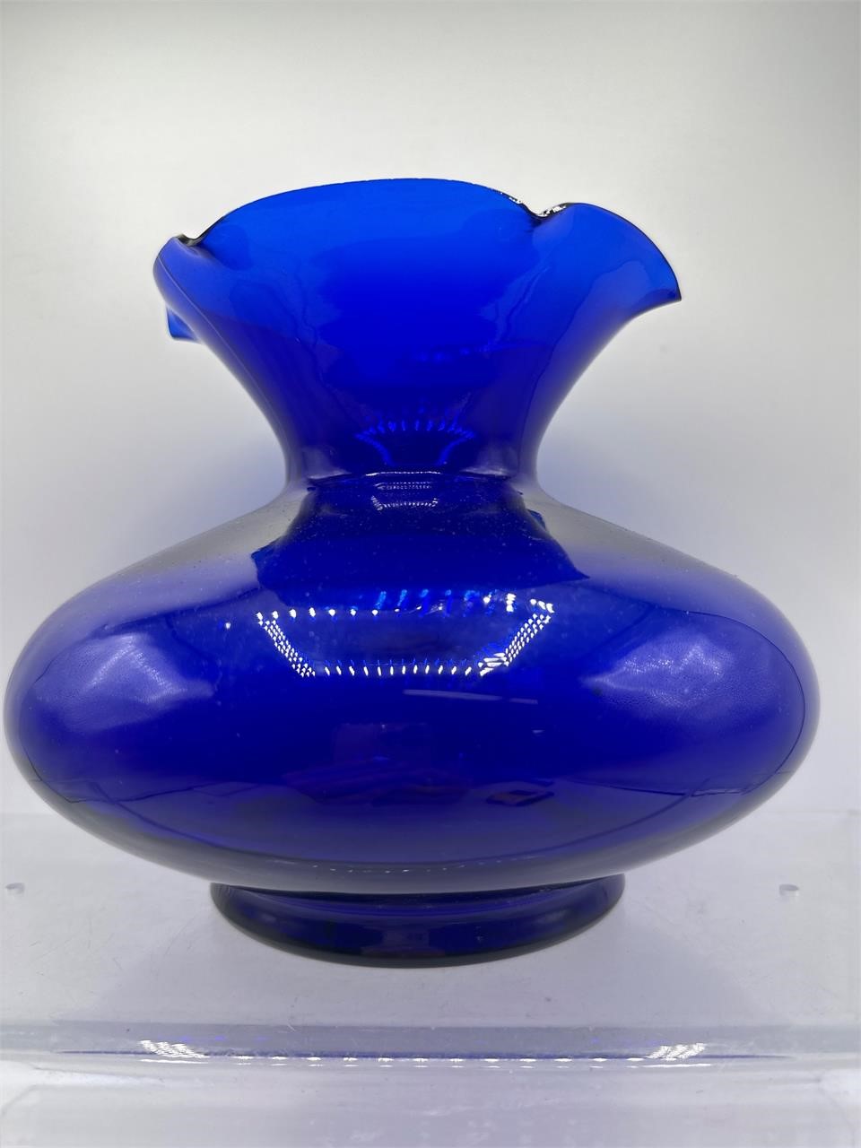 Cobalt blue glass vase