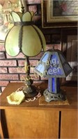 2 Stain Glass Lamps