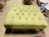 Upholstered Green Large Ottoman