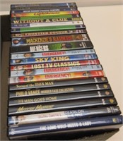 (24) DVDS IN CASES WESTERNS -EMERGENCY-AVENGERS.