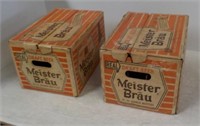 (2) Vintage Meister Brau Draft Beer Waxy