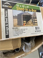NEW!! Shelter logic shed in a box 10’ x 10’ x 8’