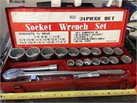 21 piece 3/4 inch drive socket wrench set