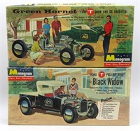 Monogram Black Widow & Green Hornet Car Model Kits