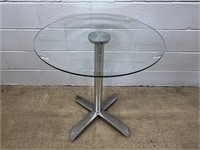 Circular Glass Top Table