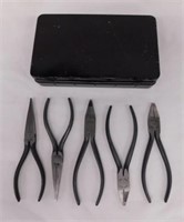 Metal storage box - 5 pair Utica specialty pliers